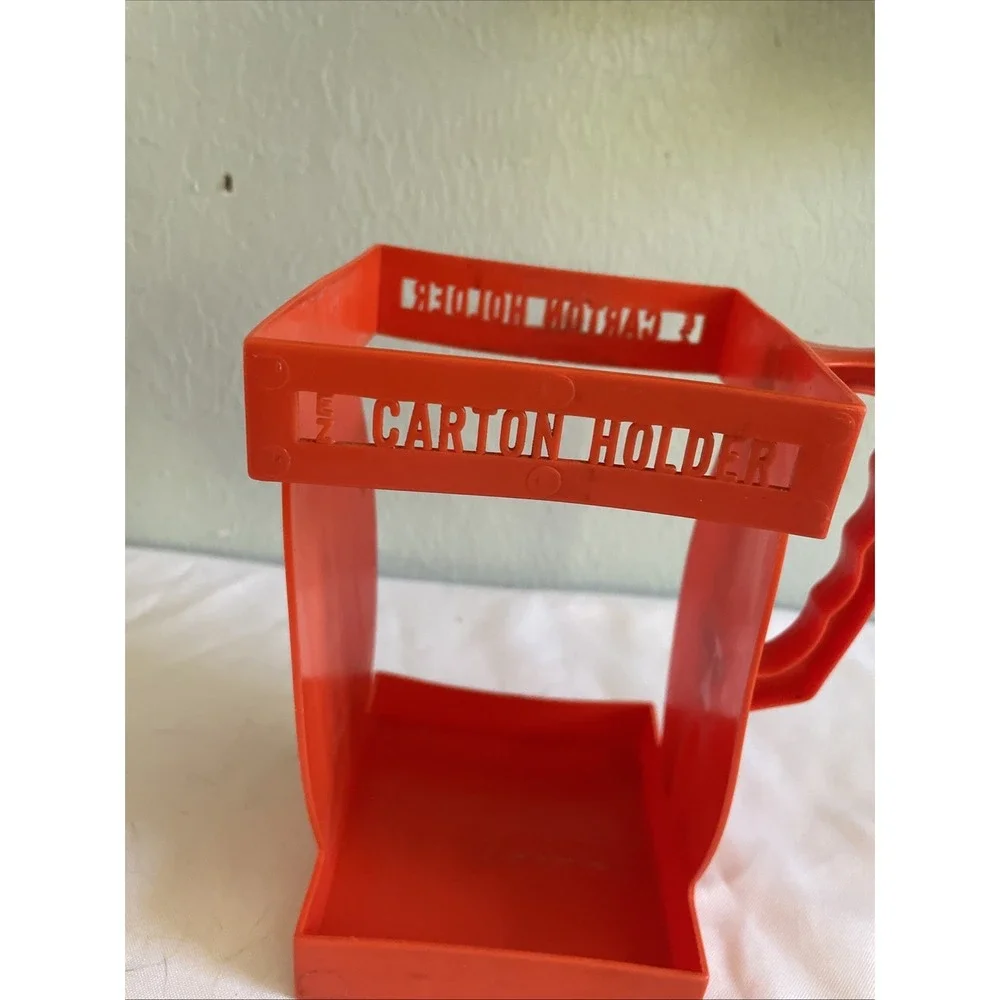 Vintage‎ Handi Holder Orange 1/2 Gallon Milk Carton Juice Carrier